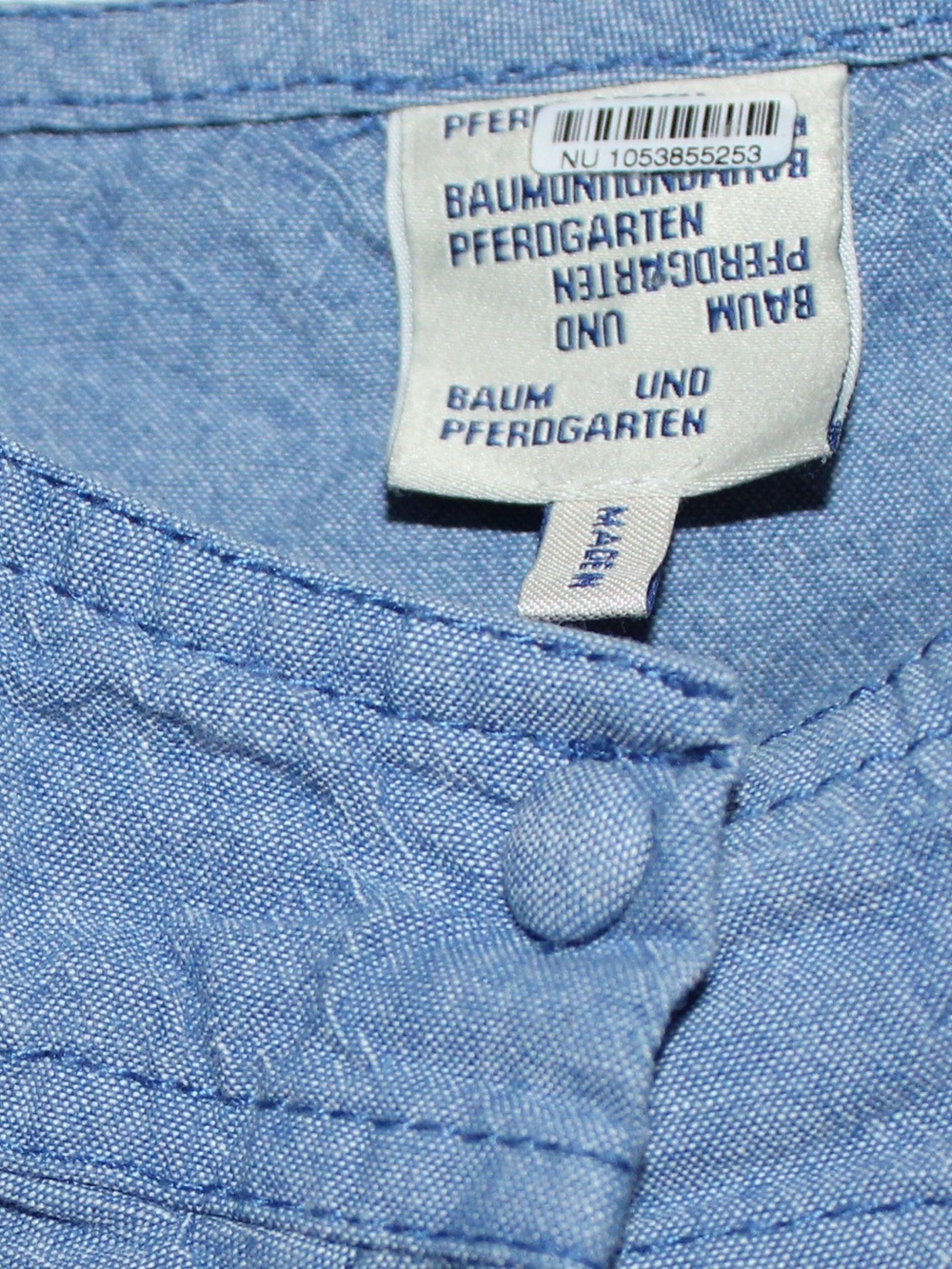 Light Blue Button-Front Mini Sundress - Picture 5 of 5